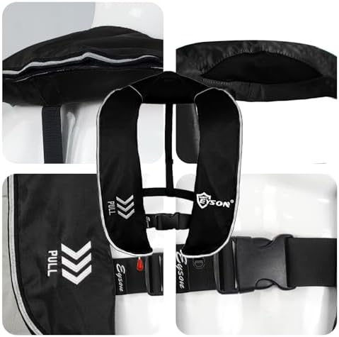 Automatic Inflatable Life Jacket|Life Vest for Adults|PFD Low Profile|Supports up to 330 lbs(YSH701) - Image 4
