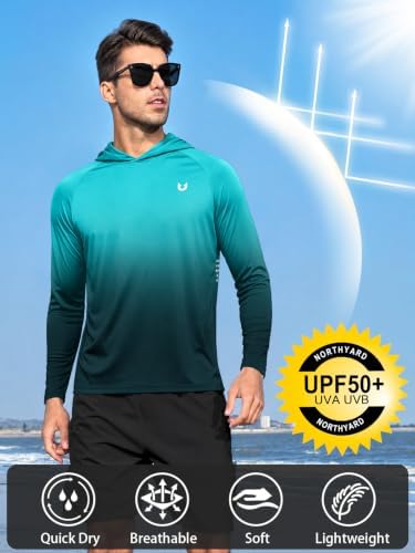 NORTHYARD Men's Sun Hoodie Long Sleeve Fishing Shirts UPF 50+ Rash Guard - Image 3
