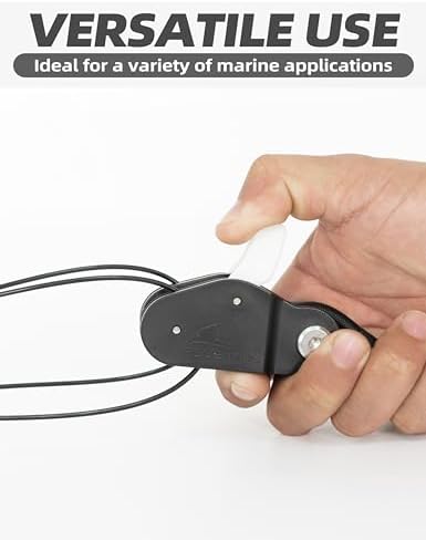 BLUEWING Outrigger Halyard Lock Pulley Single/Double/Triple Halyard Line Lock Pulley with Ball Bearing Snap Swivel for Offshore Fishing - Image 3