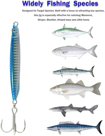 Saltwater Fishing Lures Fishing Jigs Fishing Spoons for Striped bass, Pompano, Spanish Mackerel ，Bluefish - Image 5