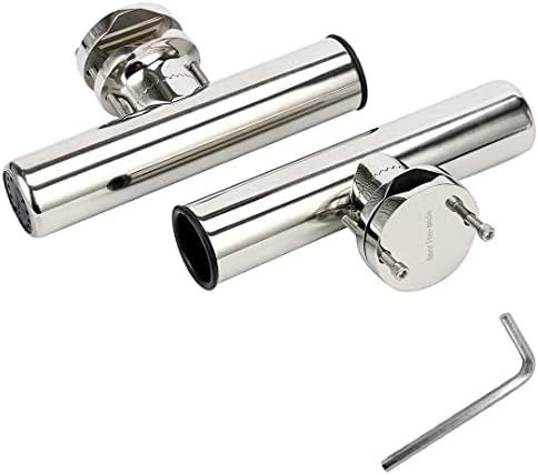 Amarine Made (2x) Stainless Rail Mount Clamp on Fishing Rod Holder for Rails 1-1/4" to 2" by AmarineMade