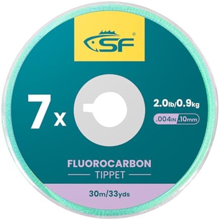 SF Clear Fluorocarbon Fly Fishing Tippet & Leader Line by SUNSHINEFISHING
