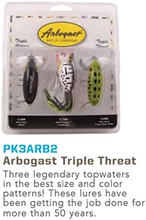 Arbogast Triple Threat Fishing Lure 3-Pack - Includes Jitterbug Lures and Hula Popper Lures - Image 6