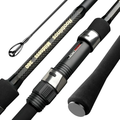 ROOBLINOS Mildness Surf Fishing Rod,10ft 11ft 12ft Carp Fishing Rod, 27T Carbon Fiber Spinning Rod, Portable 3-Piece Casting Rod for Freshwater Saltwater Big Game Fishing by J-BARZILLAI