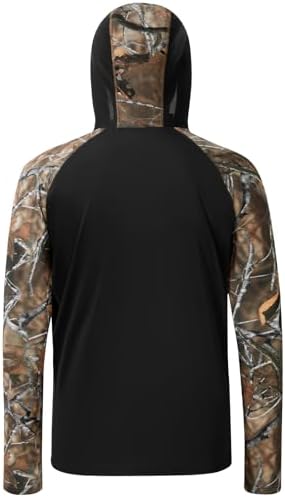 BASSDASH Men’s UPF 50 Performance Fishing Shirt Cooling Hoodie Camo Long Sleeve FS17M - Image 3