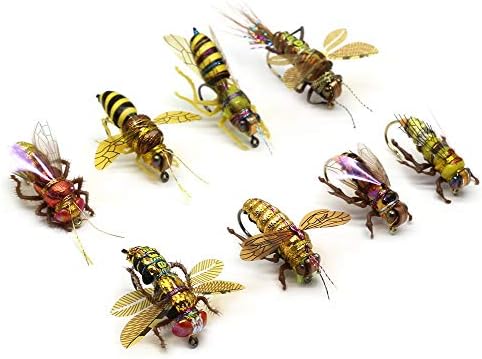 YZD Fly Fishing Flies Realistic Dry Wet Nymph Trout Flies Hand Tie Lures Kits 12/26/48 Pcs… by YZD