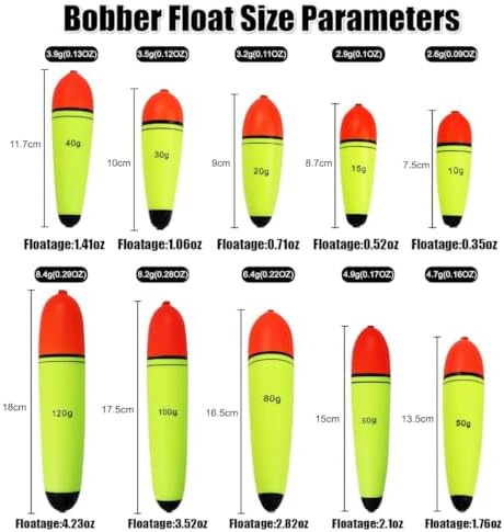 5Pcs Slip Bobbers Fishing Floats, EVA Foam Slider Bobbers Corks for Carp Bass Pike Perch Catfish, Saltwater Freshwater Fishing Floats Assortment - Image 2