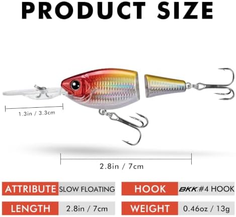 TRUSCEND Swimmax Easy Catch Fishing Lures with BKK Hooks, Wiggling, Vibrating, Rattling and Gurgling for More Bite, Heavy-Duty Dyneema Fiber Jointed Swimbaits for Bass, Trout, Walleye, Crappie, Pike - Image 5