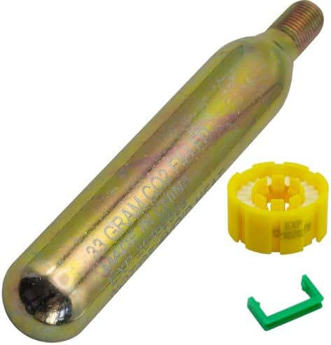 CO2 Kit Cartridge Cylinder 24/33 Gram for Automatic Inflatable Life Jackets Vest Lifesaving Belt Replacement Refill Metal Bottles 1/2-inch Thread by Unknown