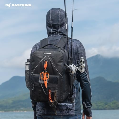 KastKing KastMate Fishing Backpack With 2 Rod Holders, Black - Image 2