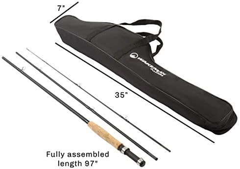 Wakeman Outdoors Fly Fishing Rod & Reel Combo Starter Kit with Case and Accessories - Image 2