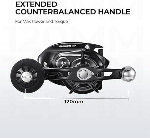 Piscifun Alinox 400 Baitcasting Reel, 38LB Drag, Aluminum Frame - Image 6