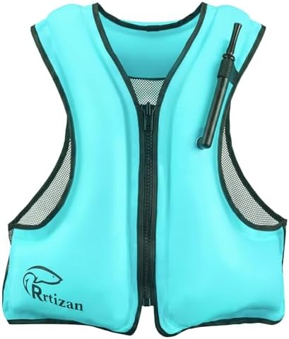 Rrtizan Inflatable Snorkel Vest for Adult, Suitable for Adult 90-220lbs by RrtizanSummerandWinterProducts