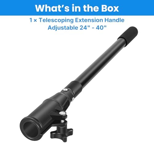 MKA-44 Telescoping Extension Handle Compatible with Minn Kota Transom-Mount Trolling Motors & Most Hand-Steer Outboard Motors | 24" to 40" Adjustable, Tool-Free Install for Enhanced Control - Image 7
