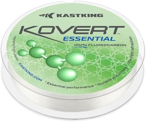 KastKing Kovert 100% Fluorocarbon Fishing Line - Clear Fishing Leader by KastKing