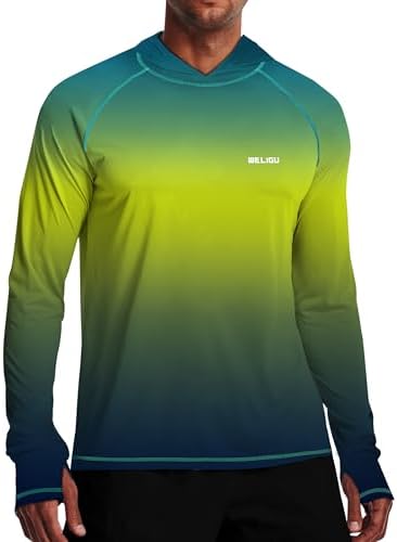 Men's UPF 50+ Sun Protection Hoodie, Long Sleeve Fishing Shirt - Image 2