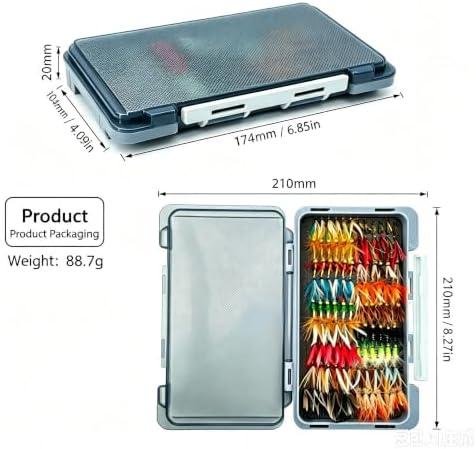110pcs Fly Fishing Flies Kit with Fly Box, Large Assortment of Dry Flies Wet Flies Nymphs Streamers and Woolly Bugger Flies for Trout Bass Freshwater Fishing - Image 6