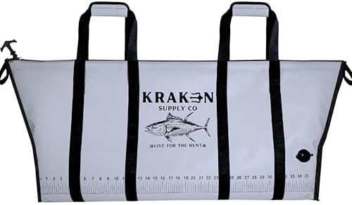 48'' Fish Kill Bag Game Bag Leak Proof Insulated for Offshore Inshore Fishing Designed in USA (48X24) by KrakenSupplyCo