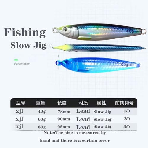 4PCS Long Cast Slow Pitch Vertical Jigs Saltwater Artificial Fishing Lure UV Glow Jig Metal Spoons Hard Jigging Bait with Glow Skirt Assist Hooks Fast Fall Jigs for Tuna Salmon Bass Kingfish - Image 3
