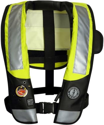 MUSTANG SURVIVAL High Visibility HIT Inflatable PFD - Fluorescent Yellow Green, Single by MustangSurvival