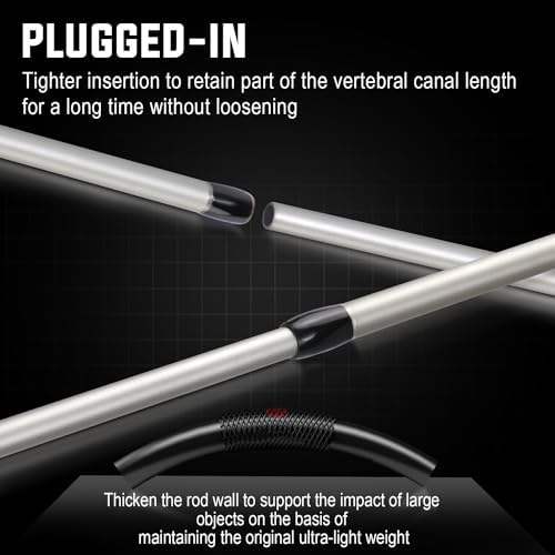 Sougayilang IM7 Graphite Fishing Rod – 2-Piece Casting & Spinning, Medium/Medium Heavy Power, Stainless Steel Guides with Zirconium Rings, EVA Handle & Hook Keeper for Bass, Trout, Walleye, Catfish - Image 6