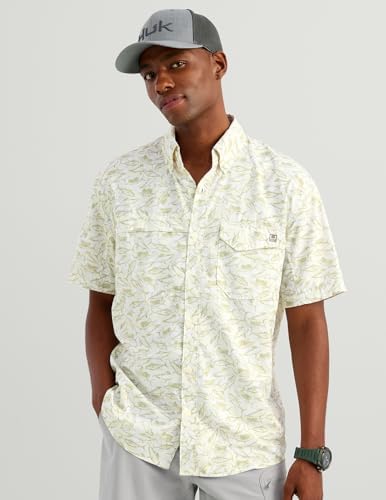 HUK Men's Tide Point Kc Scott Original Artwork Short Sleeve Shirt, Fishing Button Down - Image 2