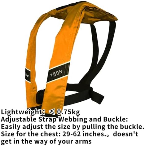 Automatic Inflatable Life Jacket|Life Vest for Adults|PFD Low Profile|Supports up to 330 lbs - Image 5