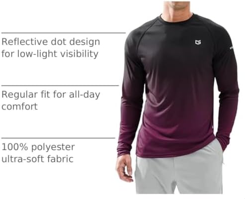Men's Sun Protection Swim Long Sleeve UPF 50+ Rash Guard Lightweight Shirts - Image 4