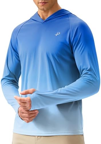 Pudolla Men's Sun Protection Hoodie Shirts UPF 50+ Fishing Hiking Shirt by PudollaSports
