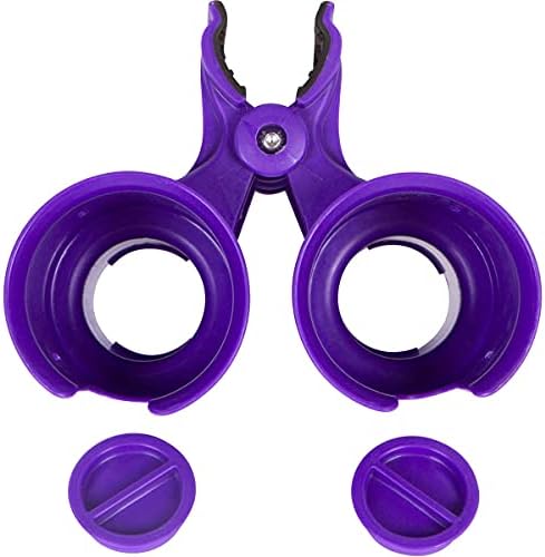 ROBOCUP, (Purple EZ-Spring), Patented Clamp On Boat Cup Holder |Multifunction Dual Drink Caddy for Fishing Poles, Tools, Net |Portable Storage for Boating, Beach, Umbrellas, Golf Carts, Strollers - Image 3