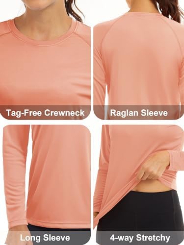MAGCOMSEN Women's Long Sleeve Shirts UPF 50+ Sun Protection Shirts for Hiking Fishing Workout Rash Guard - Image 5