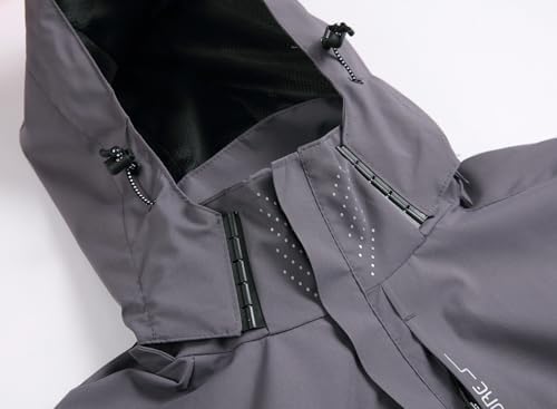 Men's Lightweight Waterproof Rain Jacket,Shell Hooded Outdoor Raincoat Hiking Windbreake jacket - Image 2
