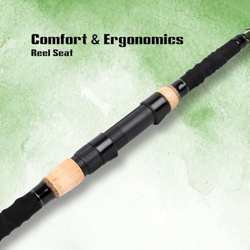 Fiblink Surf Fishing Rod,Carbon Fiber Spinning Beach Surf Rod,2Piece/3Piece/4Piece Travel Fishing Rod,Green Camouflage Pattern Design,Surf Fishing 9'6"/10'/12'/15' - Image 6