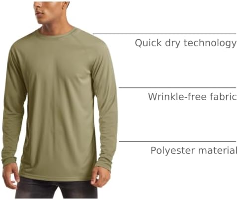 MAGCOMSEN Men's Long Sleeve Shirts UPF 50+ UV Sun Protection Athletic Shirts for Hiking Running Workout Rash Guard - Image 4