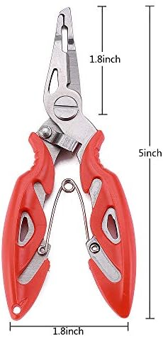 FOSTAR Fishing Pliers, Stainless Steel Hook Remover, Fishing Line Scissors, Braided Line Cutters, Split Ring Opener, 5 Inch Fishing Tool - Image 3