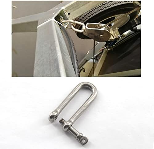 M6 Long D Ring Shackle 304 Stainless Steel Anchor Shackle with Screw Pin for Material Handling,Rigging Accessories,Connecting Chains and Ropes (Pack of 6) - Image 6