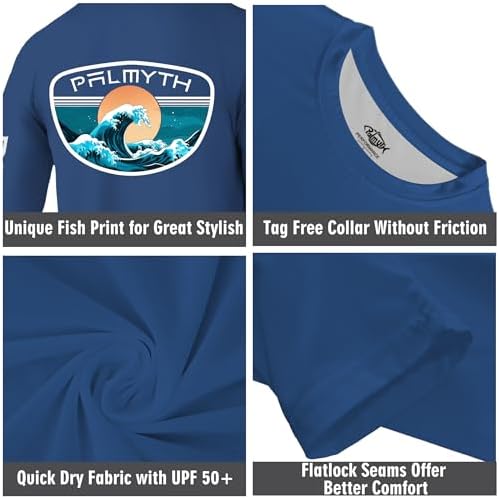 Palmyth Fishing Shirts for Men Long Sleeve UPF 50+ T Shirt Sun Protection - Image 5