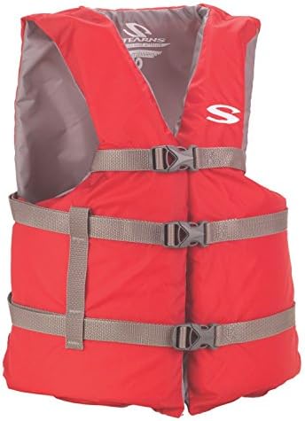 Stearns Adult Life Vest, USCG Approved Type III Life Jacket, PFD for Boating, Swimming, Watersports, & More, Standard & Oversized Fits by Coleman
