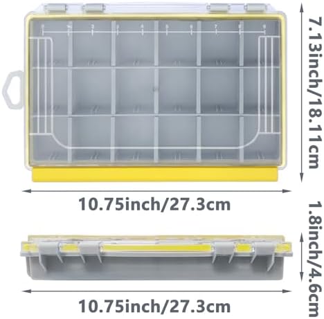 Aventik Waterproof Fishing Tackle Box Organizer with Removable Dividers Sturdy Lure Storage Box and Terminal Tackle Storage 3600 Tackle Trays - Image 2