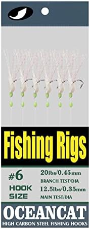 10/20/50/100 Packs Rainbow Fish Skin 6 Hooks Saltwater String Hook Fishing Lure Bait Rig Tackle - Image 3