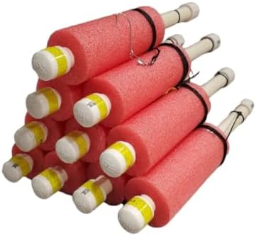 Rhodes Jugs Tilt Catfish Noodle Jugs 6 Pack - 7ft line - Kayaking - Made in USA - Ready to Go - Lime Green, Red, Blue, Orange, White & Multicolor - Catfish Rig - Catfish Tackle - Weighted Jug Lines by Unknown