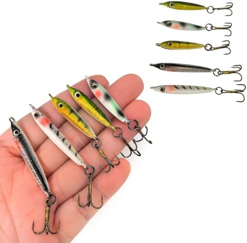 Ice Fishing Jigs Jig Head Fishing Bait Kit Winter Drop Water Metal Jig for Crappie, Panfish, Walleye, Bluegills and Other Species by Laxygo