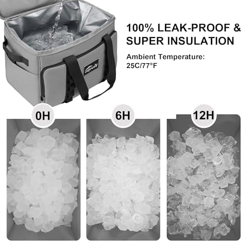 48 Can Insulated Soft Sided Collapsible Cooler Bag Ice Chest - Image 3