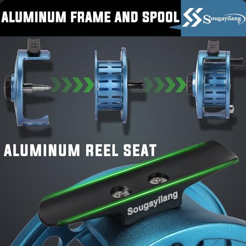Sougayilang 5/6 Weight 9ft Fly Rod, 4-Piece Graphite Rod, Die Cast Aluminum Reel, Carrying Case, Fly Box & Fishing Flies Combo Starter Kit - Image 5