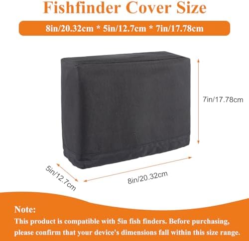 Fishfinder Cover 3-10in,Depth Finder Oxford Fabric Waterproof Protection Accessories,for Hummingbird Lowrance Models,Protects Your Screen and Device from Sun Adverse Weather Damage Fishing - Image 4