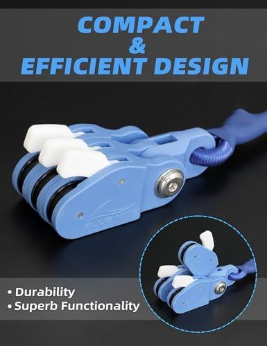 BLUEWING Outrigger Halyard Lock Pulley Single/Double/Triple Halyard Line Lock Pulley with Ball Bearing Snap Swivel for Offshore Fishing - Image 2