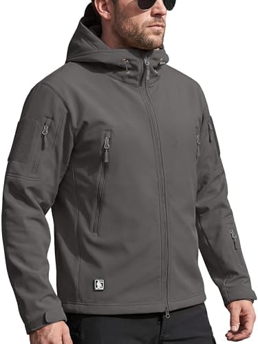 FREE SOLDIER Men's Hooded Waterproof Softshell Jacket by FREESOLDIER