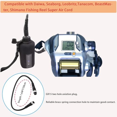 1.64Feet Electric Reel Power Cord – Compatible with Daiwa, Seaborg, Leobritz,Tanacom, BeastMaster, Shimano Fishing Reel Super Air Cord(1Pcs) - Image 2