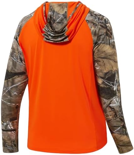 BASSDASH Men’s UPF 50 Performance Fishing Shirt Cooling Hoodie Camo Long Sleeve FS17M - Image 3