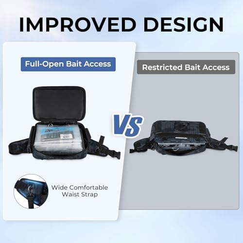 KastKing BaitSpace Waist Bag, Fishing Fanny Pack with Rod Holder - Image 3